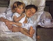 Mary Cassatt Breakfast on bed oil painting artist